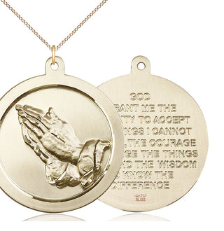 14kt Gold Filled Praying Hand Medal | Large