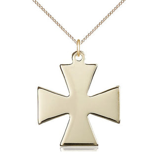 14kt Gold Filled Surfer Cross Medal Catholic Jewelry