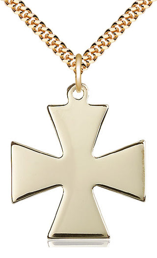 14kt Gold Filled Surfer Cross Medal Catholic Jewelry