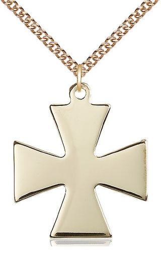 14kt Gold Filled Surfer Cross Medal Catholic Jewelry