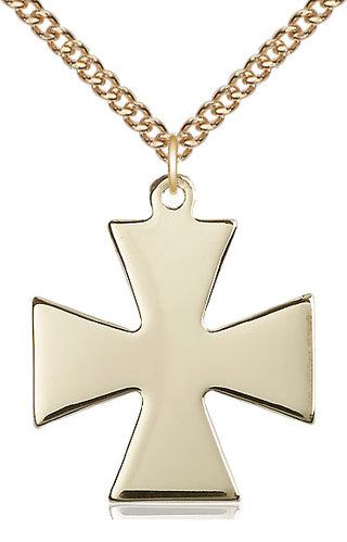 14kt Gold Filled Surfer Cross Medal Catholic Jewelry