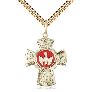 14kt Gold Filled 5-Way Medal Catholic Jewelry