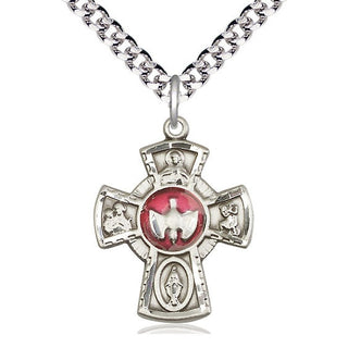 Sterling Silver 5-Way Medal Catholic Jewelry