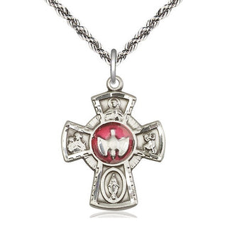 Sterling Silver 5-Way Medal Catholic Jewelry