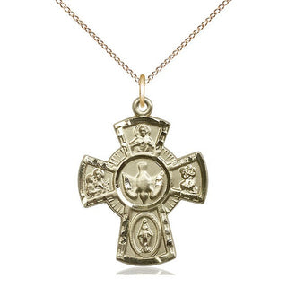 14kt Gold 5-Way Medal