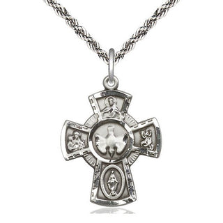 Sterling Silver 5-Way Medal Catholic Jewelry