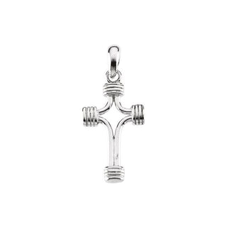Sterling Silver 24.25x15 Cross Pendant 
