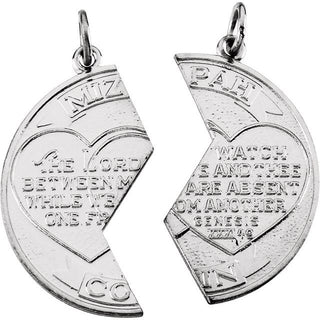Sterling Silver Miz Pah Coin Left Pendant