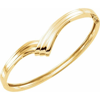 10K Yellow Hinged Bangle 6 1/2" Bracelet