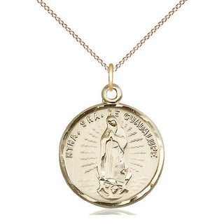 14kt Gold Filled Our Lady of Guadalupe Medal Catholic Jewelry