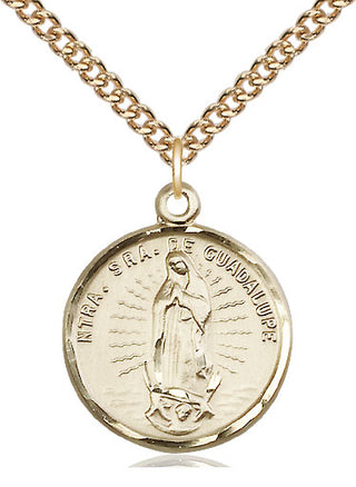14kt Gold Filled Our Lady of Guadalupe Medal Catholic Jewelry