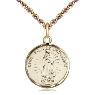 14kt Gold Filled Our Lady of Guadalupe Medal Catholic Jewelry