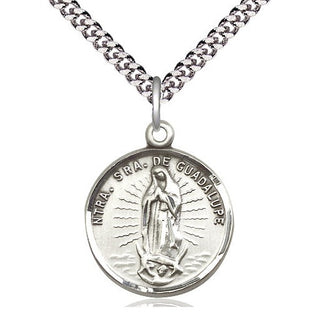 Pewter Our Lady of Guadalupe Medal Catholic Jewelry