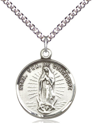 Sterling Silver Our Lady of Guadalupe Medal Catholic Jewelry
