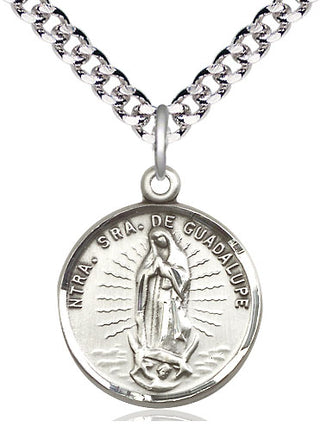 Sterling Silver Our Lady of Guadalupe Medal Catholic Jewelry