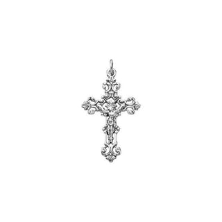 Sterling Silver 37.5x23.25 mm Crucifix Pendant