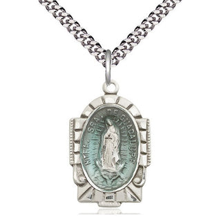 Pewter Our Lady of Guadalupe Medal Catholic Jewelry