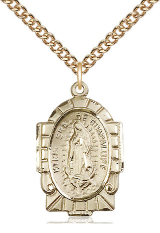 14kt Gold Filled Our Lady of Guadalupe Medal Catholic Jewelry
