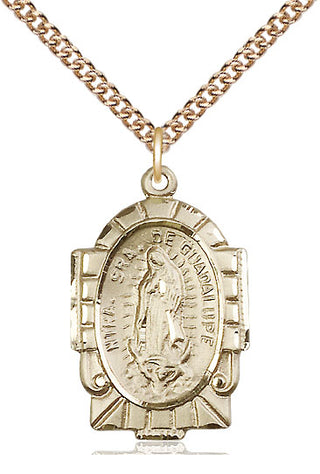 14kt Gold Our Lady of Guadalupe Medal