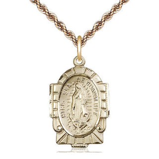 14kt Gold Our Lady of Guadalupe Medal