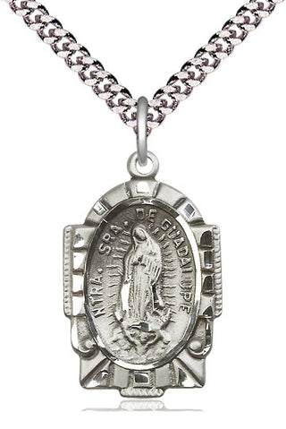Sterling Silver Our Lady of Guadalupe Medal Catholic Jewelry