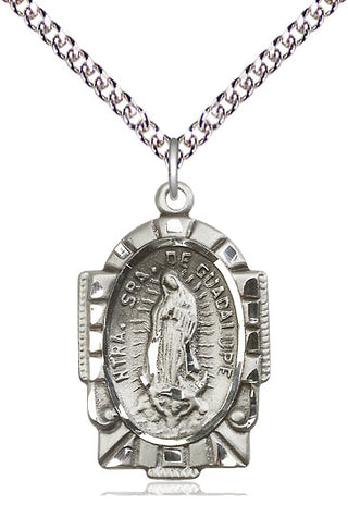 Sterling Silver Our Lady of Guadalupe Medal Catholic Jewelry