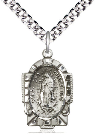 Sterling Silver Our Lady of Guadalupe Medal Catholic Jewelry