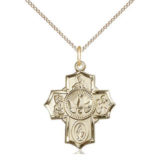 14kt Gold 5-Way Medal