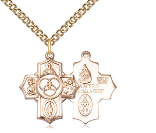 14kt Gold New Family 5-Way Medal