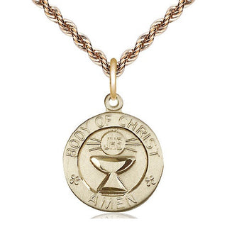 14kt Gold Filled Body of Christ Medal Religious Jewelry