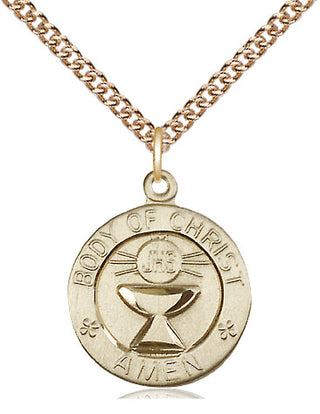 14kt Gold Body of Christ Medal