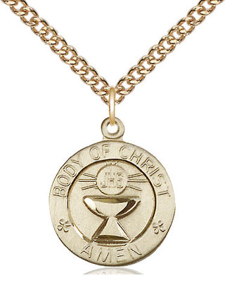 14kt Gold Body of Christ Medal