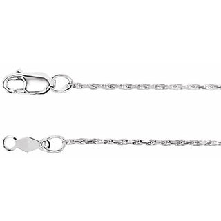 16 Inch Diamond Cut Rope Chain With Lobster 14K Yellow Gold