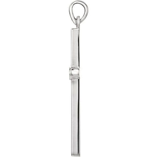 Platinum .03 CT Natural Diamond Cross Pendant