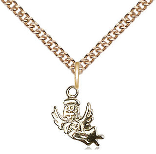 14kt Gold Guardian Angel Medal