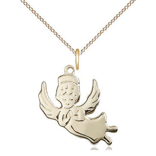 14kt Gold Angel Medal