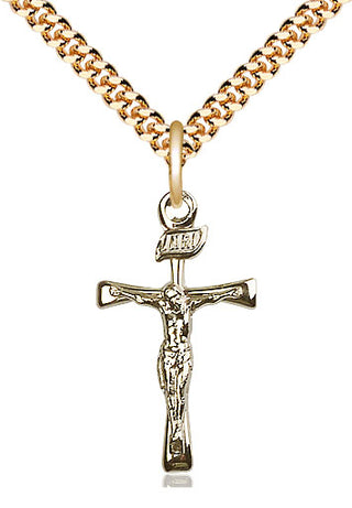 14kt Gold Filled Maltese Crucifix Medal Catholic Jewelry
