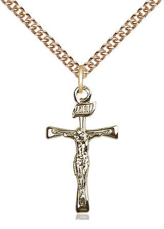 14kt Gold Filled Maltese Crucifix Medal Catholic Jewelry