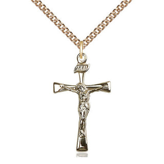 14kt Gold Filled Maltese Crucifix Medal Catholic Jewelry