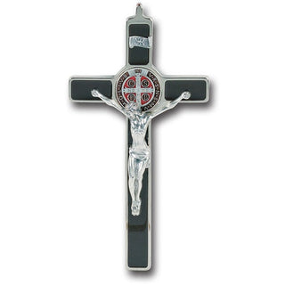 St Benedict Crucifix With Enamel Medal And Legend Boxed