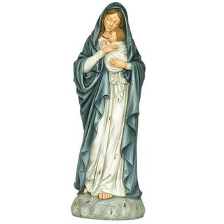 32.5-Inch Madonna & Child Antiqued Figure