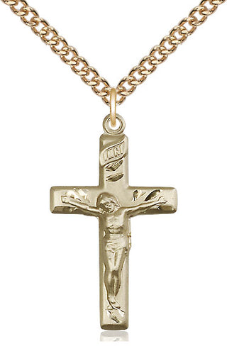 14kt Gold Crucifix Medal