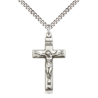 Pewter Crucifix Medal Catholic Jewelry