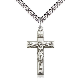Pewter Crucifix Medal Catholic Jewelry