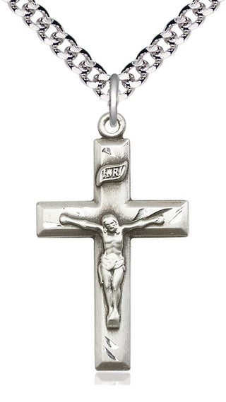 Pewter Crucifix Medal Catholic Jewelry