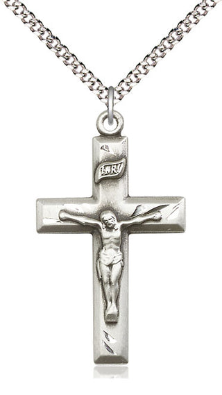 Pewter Crucifix Medal Catholic Jewelry