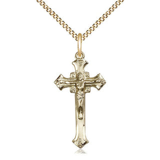 14kt Gold Filled Crucifix Medal Catholic Jewelry