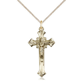 14kt Gold Filled Crucifix Medal Catholic Jewelry