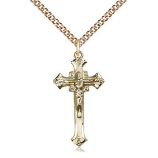 14kt Gold Filled Crucifix Medal Catholic Jewelry