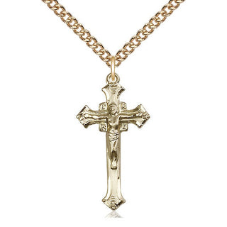 14kt Gold Filled Crucifix Medal Catholic Jewelry